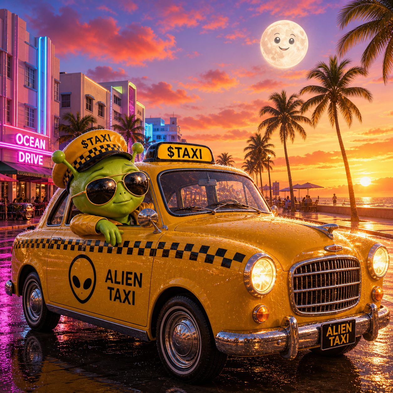 Alien Taxi Daily Friday Miami visual