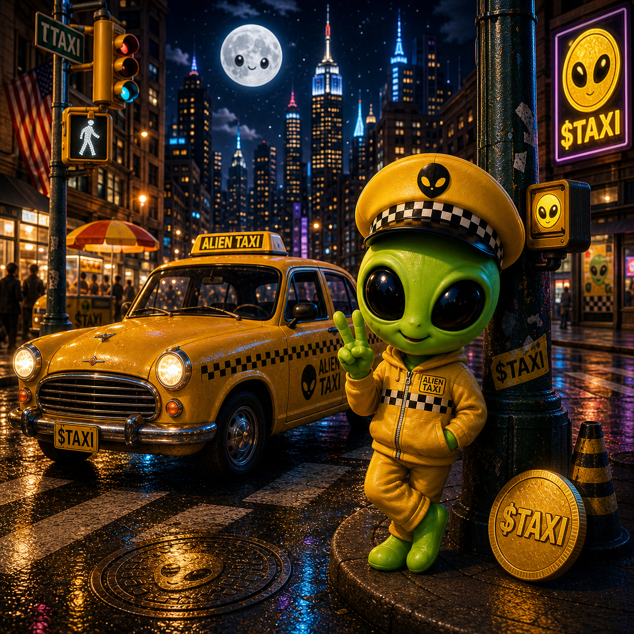 Alien Taxi Daily Monday New York visual