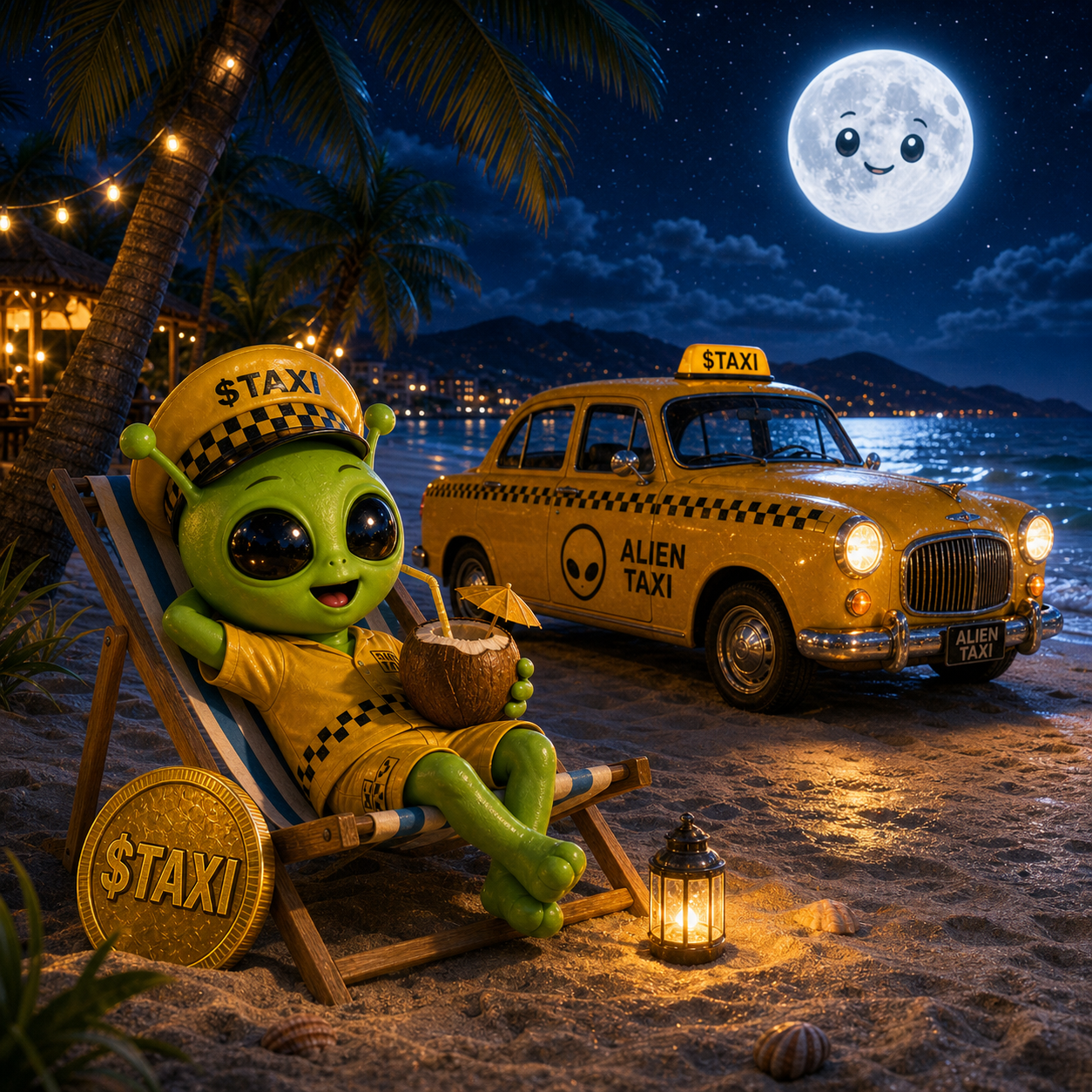Alien Taxi Daily Sunday Beach visual